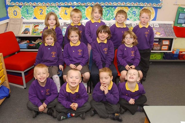 New starters at St John's First School, Alnwick, in September 2004.