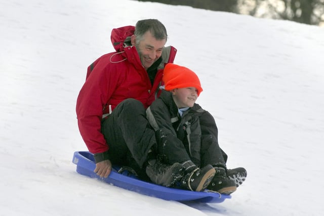 Sledging fun in Alnwick with 15 pictures from the Northumberland ...