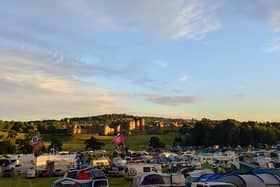 The sun sets on the Mighty Dub Fest at Alnwick Pastures.