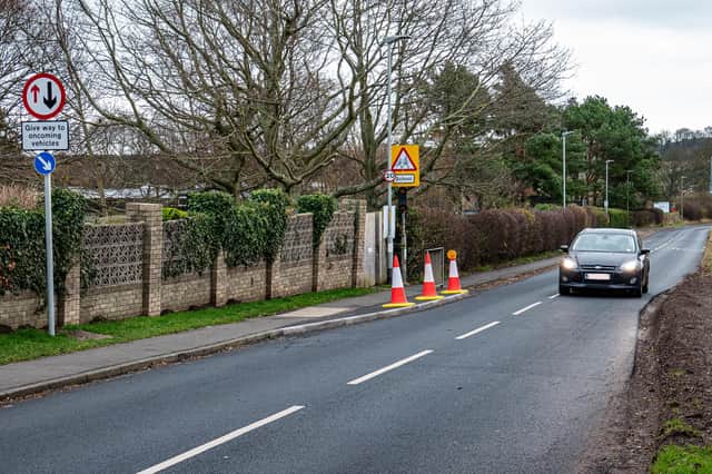 The new road lay-out outside Hipsburn Primary School. Picture: Simon Walford
