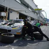 A Imperiale Racing pitstop during the race at Vallelunga .Picture: Mattia Negrini/Italian GT Championship