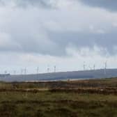 Wind turbines on the Berwickshire skyline.