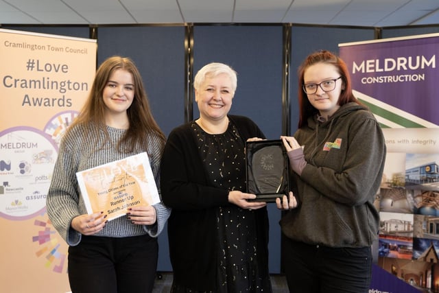 The judges felt that both nominees deserved recognition, so red squirrel volunteer Sarah Johnston (left) was named runner up and young carer Casey Lee (right) was presented with the top award by Karen Nolan from Assura.
