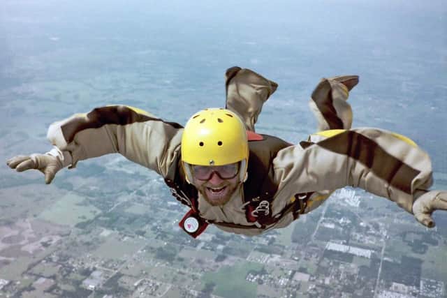 Kerry Noble in his parachuting days.