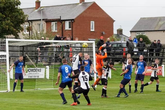Action from Alnwick Town's cup tie against Haltwhistle Jubilee. Picture: Alnwick Town FC