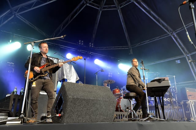 Toploader on stage at Alnwick during the 2014 Simple Minds concert.