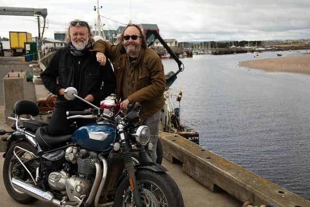 The Hairy Bikers at Amble. Picture: BBC/South Shore
