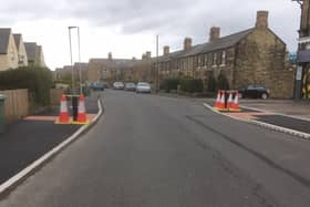 Victoria Terrace has been narrowed where a pedestrian crossing is to be installed.