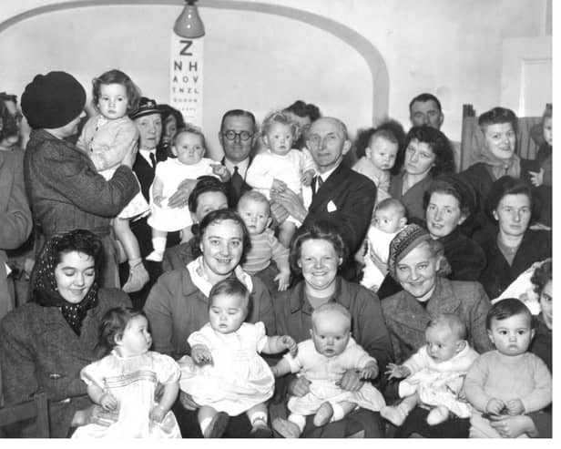 Alnwick baby clinic, 1948. Picture: Bailiffgate Museum