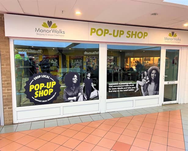 A pop-up shop at Manor Walks in Cramlington is giving small local businesses a helping hand.