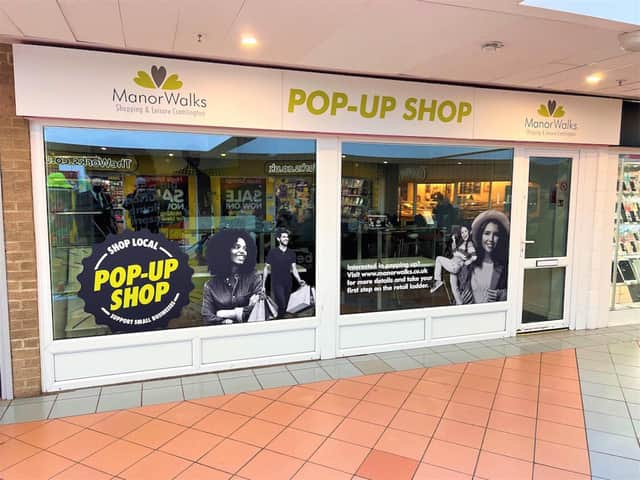 A pop-up shop at Manor Walks in Cramlington is giving small local businesses a helping hand.
