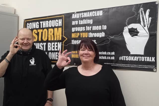 John Ritchie and Jaki Duffy are raising awareness of the new Andy’s Man Club Berwick branch.