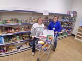 Alnwick Food Bank trustees Heather and Susie.