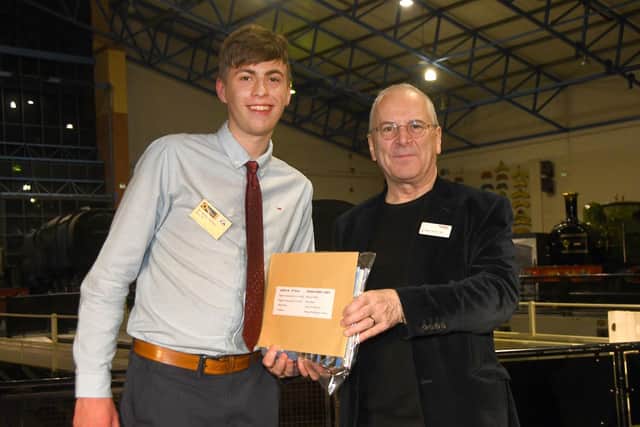 Rowan Harris-Jones with Sir Peter Hendy, chairman of Network Rail.