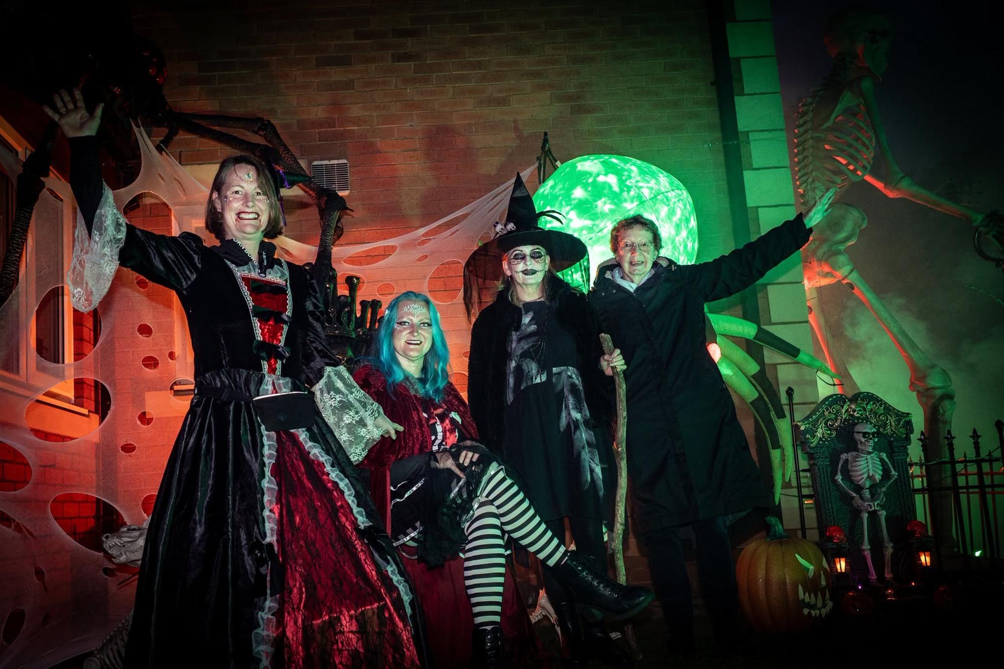 Residents gathered in fancy dress for the much-anticipated opening.