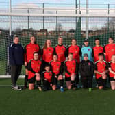 The present-day squad. The club marked its 100th game with a win. Picture: Bedlington Belles