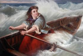The famous depiction of Grace Darling's rescue by Thomas Brooks