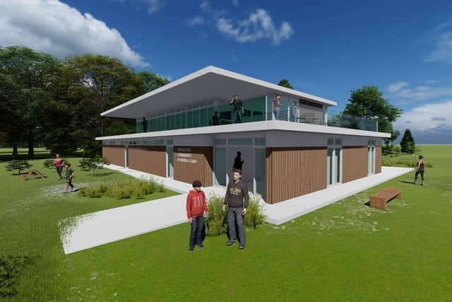 A CGI of what the new community clubhouse could look like.