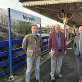 From left, county council deputy leader Richard Wearmouth, Dennis Fancett and Glen Sanderson.