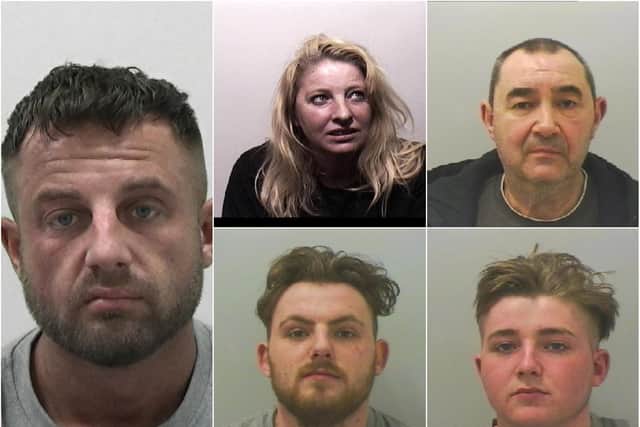 An extradited drug dealer and his family have been jailed for more than 35 years. Clockwise, from left, Aaron Stephenson, Diane Wright (picture from 2001), Philip Stephenson, McKenzie Stephenson and Wesley Stephenson.