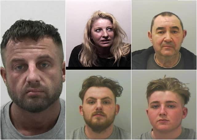 An extradited drug dealer and his family have been jailed for more than 35 years. Clockwise, from left, Aaron Stephenson, Diane Wright (picture from 2001), Philip Stephenson, McKenzie Stephenson and Wesley Stephenson.
