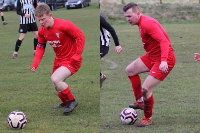 Connor Cowens and Tom Allan, both on the scoresheet for Wooler at the weekend.