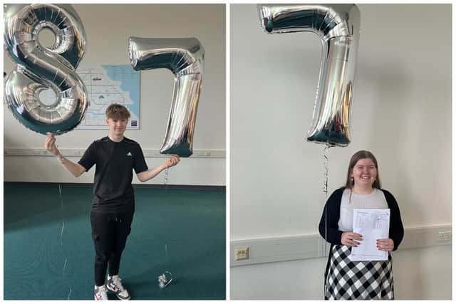 Students worked hard to achieve their GCSE grades. (Photo by The Blyth Academy)