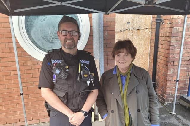 PC Steve West and Vera actress Brenda Blethyn. Picture: Northumbria Police