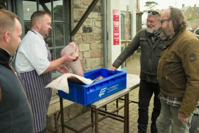 The Hairy Bikers at The Potted Lobster in Bamburgh. Picture: BBC