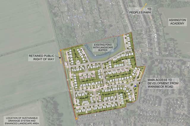 A plan of the proposed development.