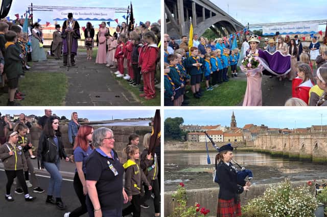 Crowning of the Tweedmouth Salmon Queen ceremony.