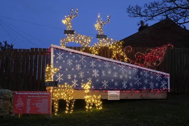 Christmas lights in Scremerston, near Berwick.