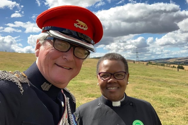 High Sheriff of Northumberland Colonel James Royds with The Reverend Lady Margaret Sentamu.