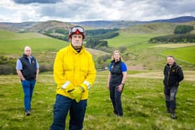 Visit Northumberland - Fire awareness campaign. L/R - Greg Gavin (Head of Neighbourhood Services), Gary Laskey (Fire station manager), Margret Anderson (Senior Ranger) and John Queen (Wildlife conservation manager).