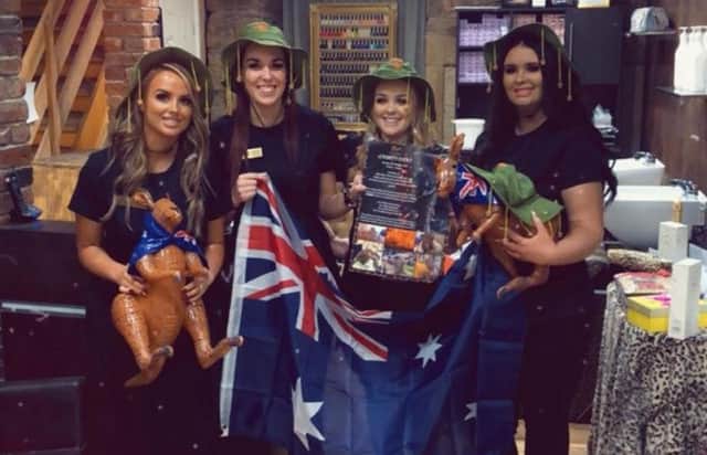 A fund-raiser at Bex Boutique in Alnwick raised over £2,000 for an Australian charity supporting wildlife affected by bushfires. Pictured, left to right, are Becca Allan, Yasmin Morris, Ella Potts and Sasha Angus.
