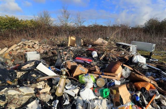 The council is dealing with 13 fly-tipping incidents a day.