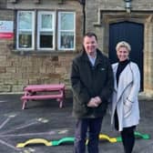 Guy Opperman and Nichola Brannen pictured during the visit.