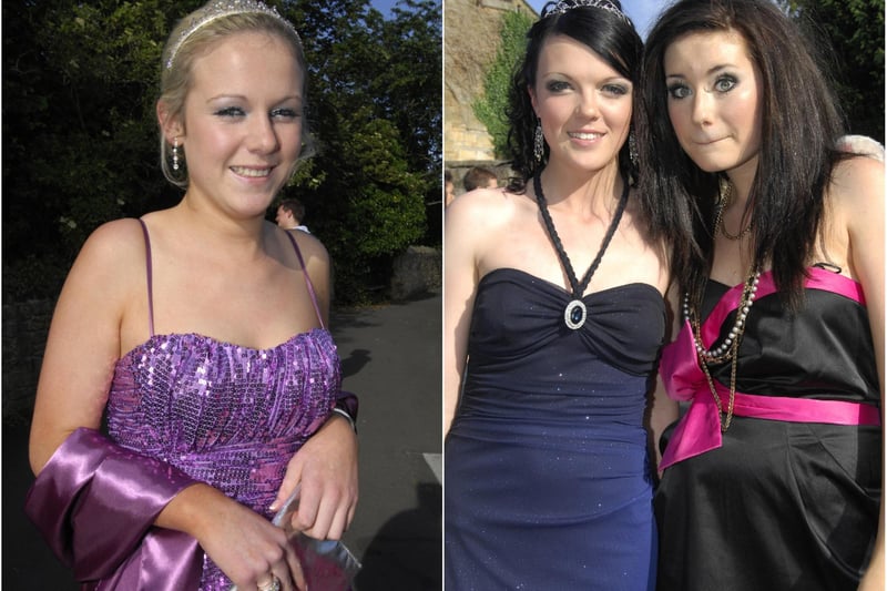 Year 11 students from Duchess High School, Alnwick, about to set off for their prom in 2009.