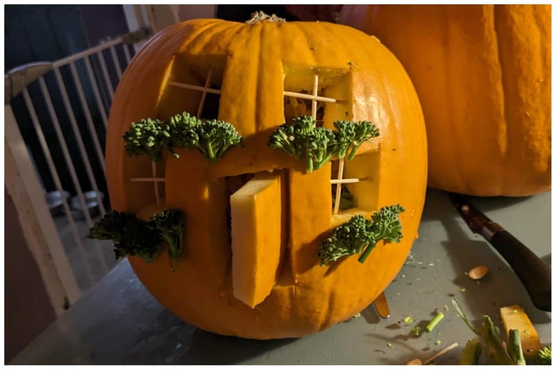 A very creative pumpkin.