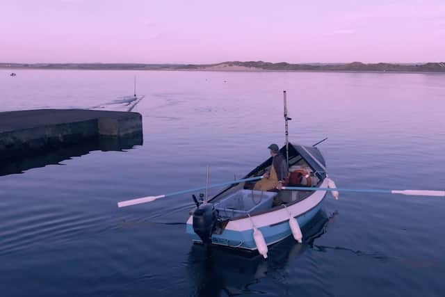 Edward's boat is the last to fish in Beadnell Bay.
