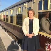 Berwick MP Anne-Marie Trevelyan at the Aln Valley Railway.