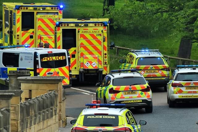 Emergency services at the scene of June's incident in Alnwick. Picture courtesy of Steve Miller.
