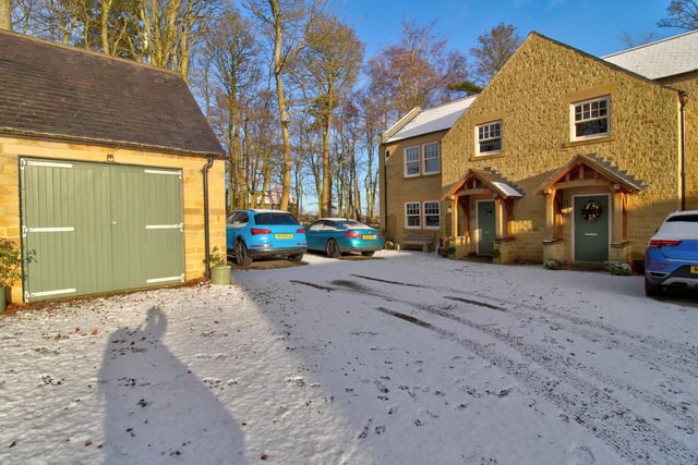 A picture of the four-bedroom semi detached house taken during the recent snowy weather.