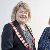 Town Mayor Helen Morris and Deputy Town Mayor Christine Dunbar.