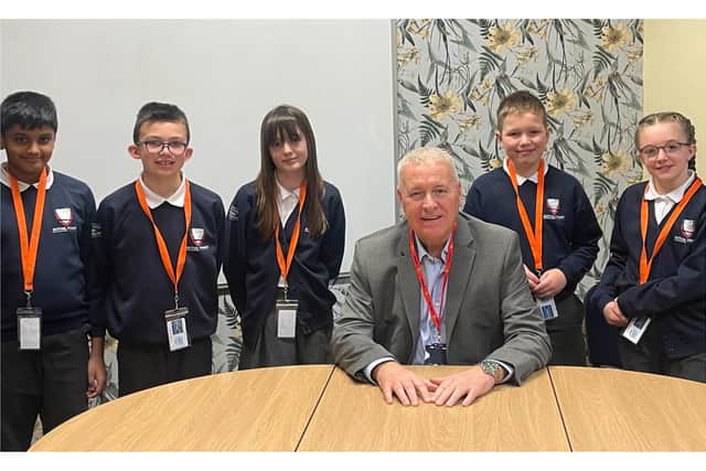 Wansbeck MP Ian Lavery met with members of the pupil leadership team at Bothal Primary School. (Photo by Ashington Learning Partnership)