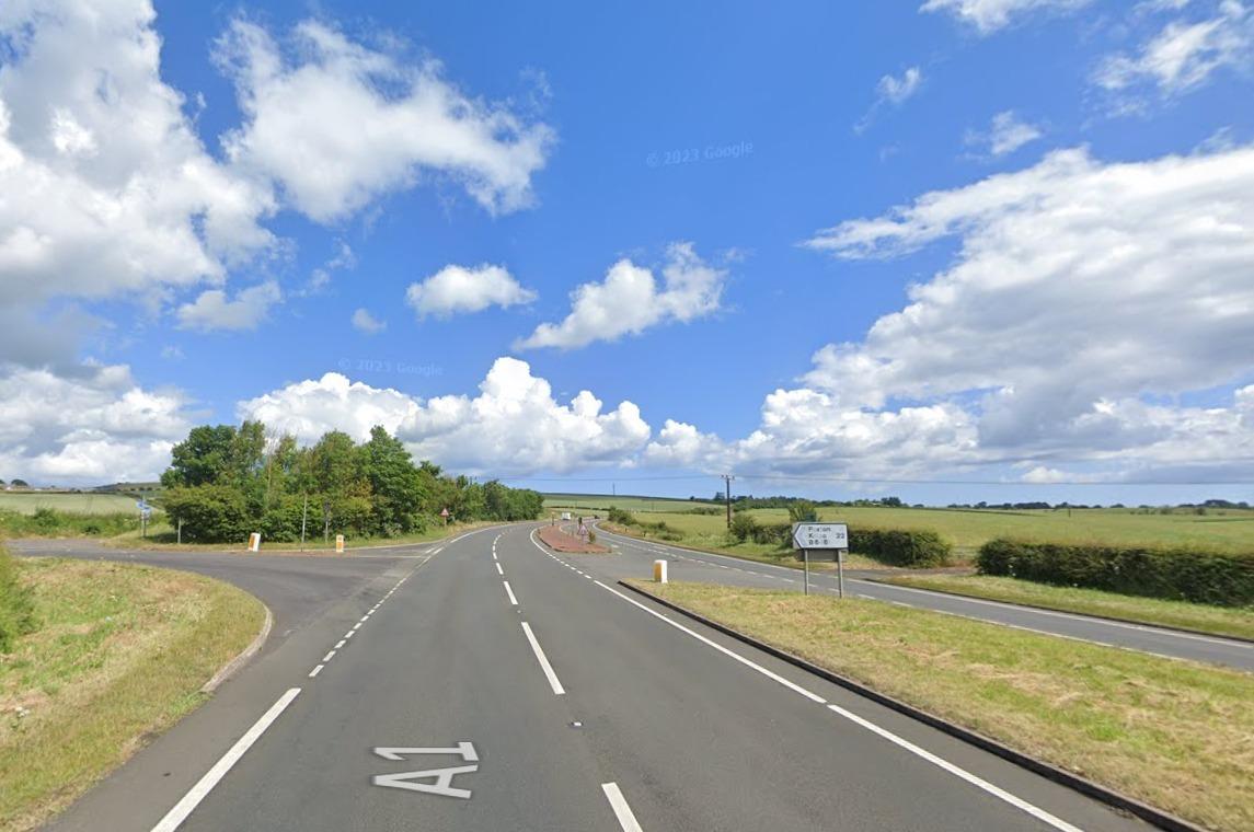 A1 closed southbound after collision near Berwick