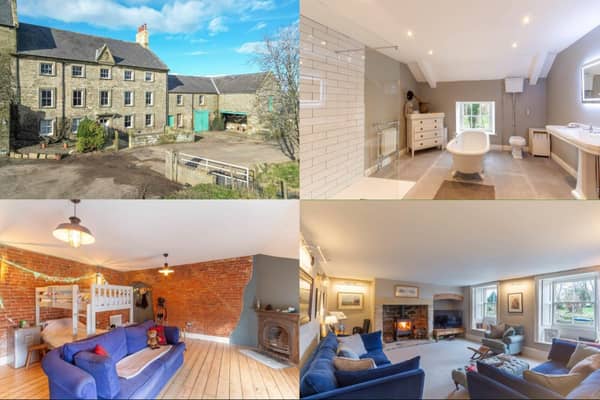 The home is a Grade II listed stone built farmhouse with further development potential.