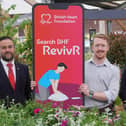 Representatives of Dobbies and the British Heart Foundation come together to raise awareness of the RevivR online tool. Picture by Stewart Attwood.