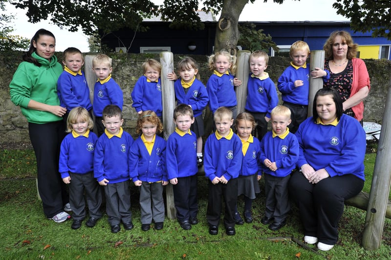 The afternoon nursery group at St Michael's in Alnwick with Clare Moralee, Cate Mackay and Samantha Swordy in 2012.