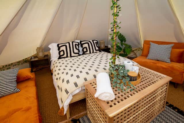 One of the Bell Tents at Cheviot Glamping.